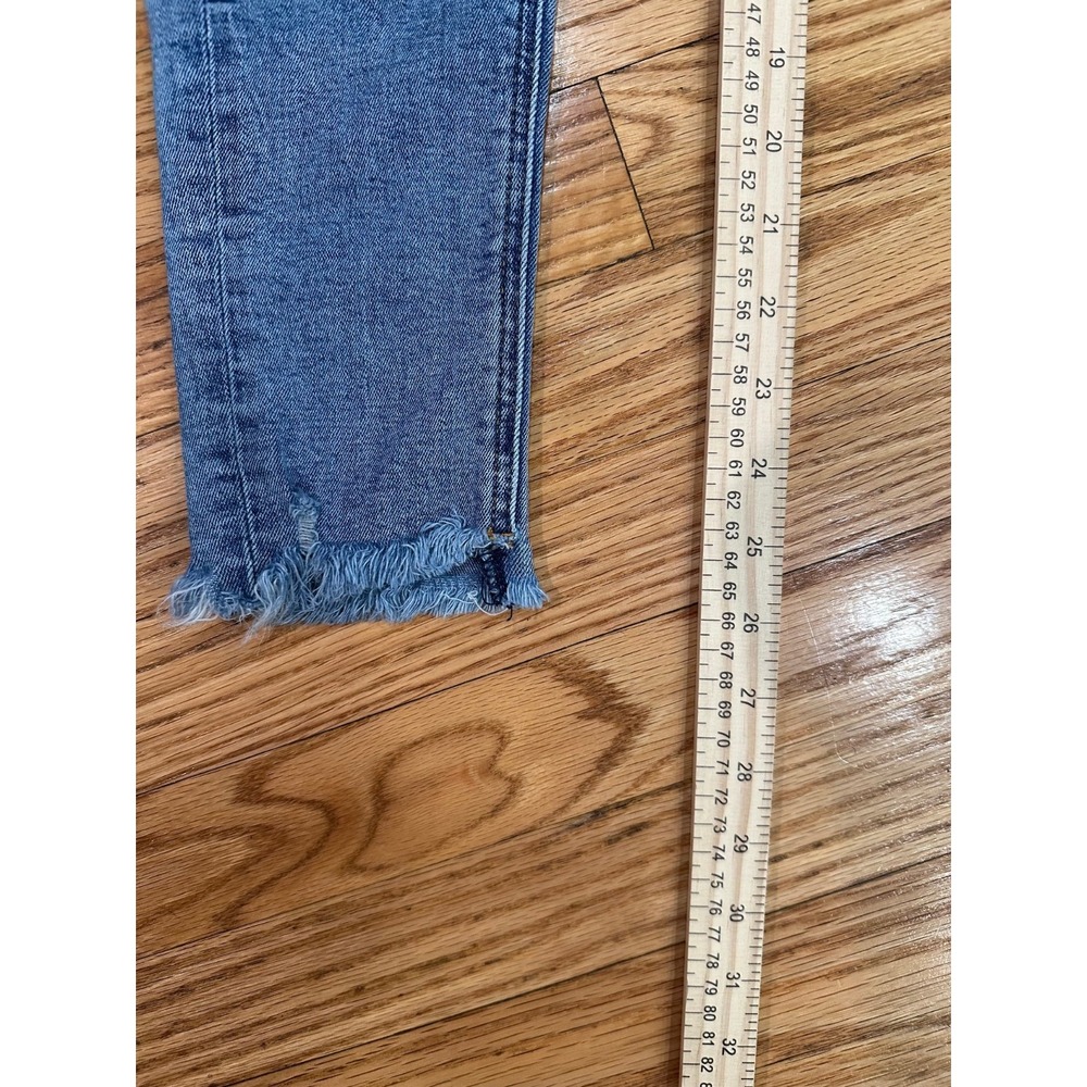 Zara Womens Sz US 2 EUR 34 Jeans Distressed Blue Medium Wash Denim‎ Mid Rise - Picture 6 of 10